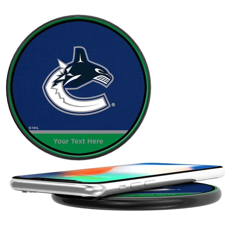 Vancouver Canucks Personalized 10-Watt Wireless Phone Charger