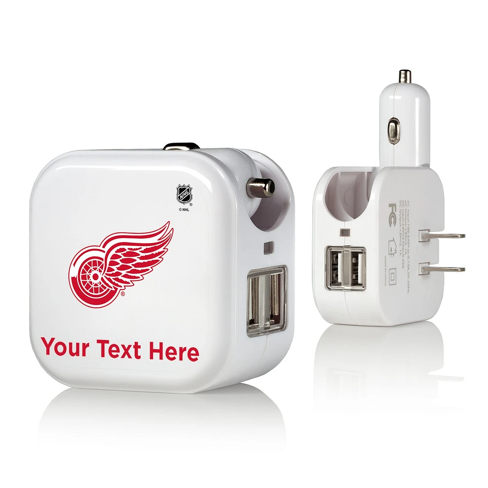 Detroit Red Wings Personalized 2-In-1 USB Charger