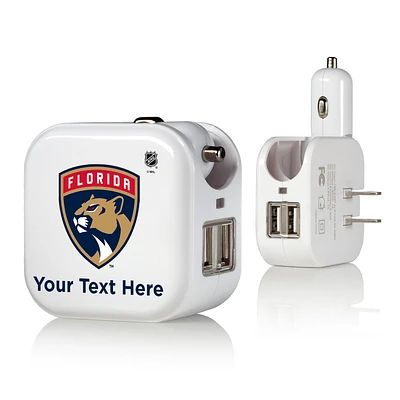 Florida Panthers Personalized 2-In-1 USB Charger