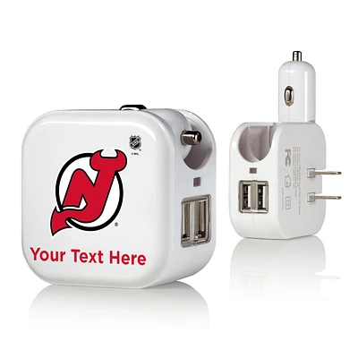 New Jersey Devils Personalized 2-In-1 USB Charger