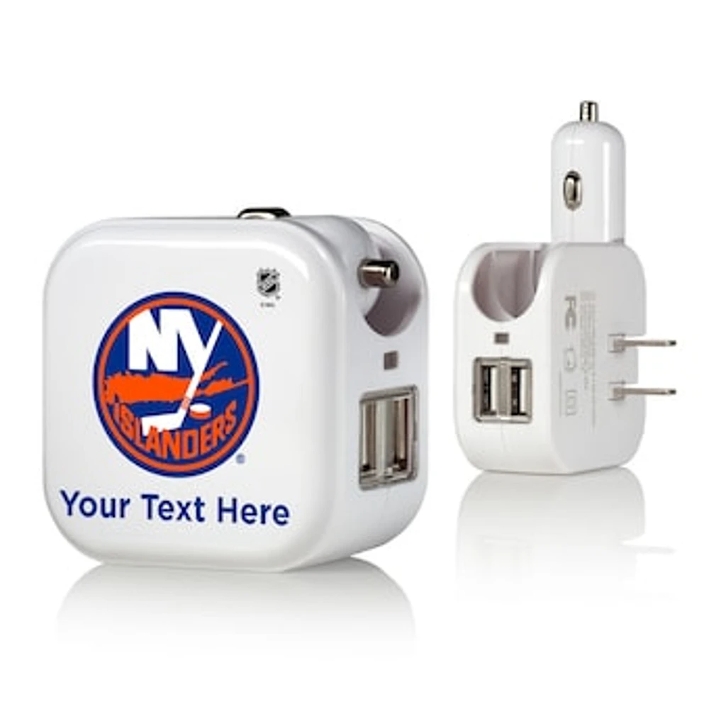 New York Islanders Personalized 2-In-1 USB Charger