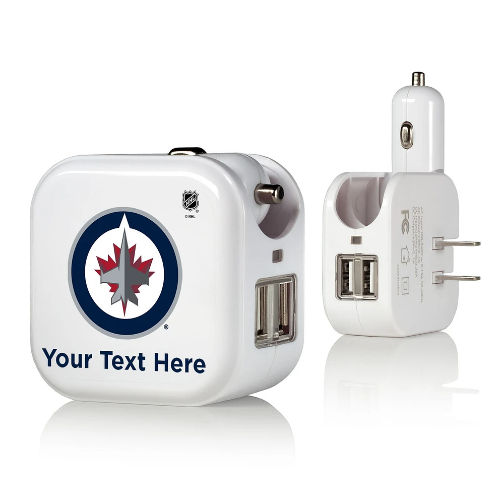 Winnipeg Jets Personalized 2-In-1 USB Charger