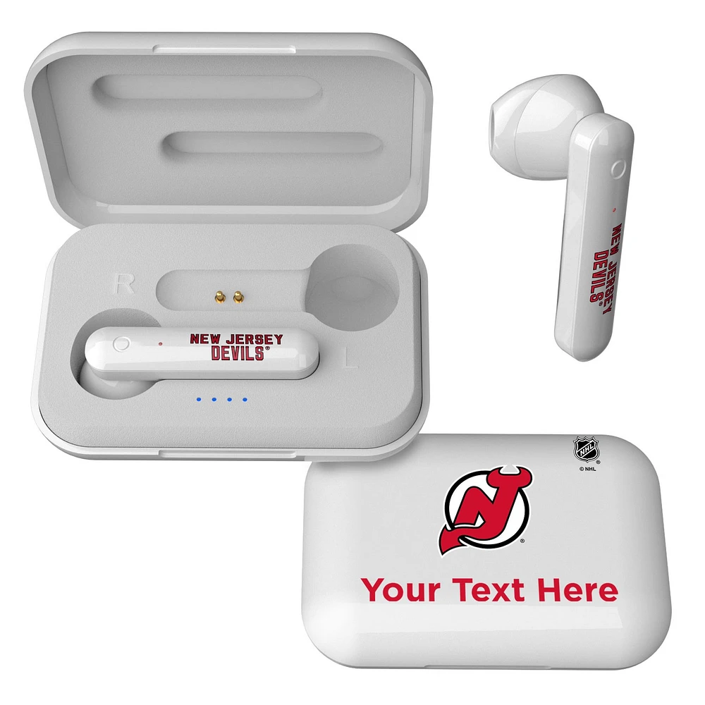 New Jersey Devils Personalized Insignia Design Wireless Earbuds