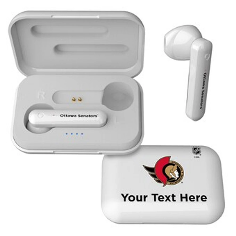 Ottawa Senators Personalized Insignia Design Wireless Earbuds
