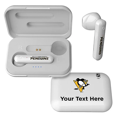 Pittsburgh Penguins Personalized Insignia Design Wireless Earbuds