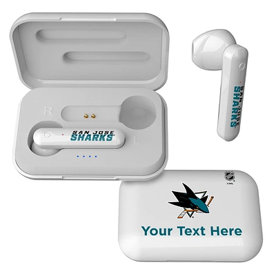San Jose Sharks Personalized Insignia Design Wireless Earbuds