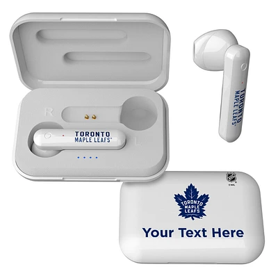 Toronto Maple Leafs Personalized Insignia Design Wireless Earbuds