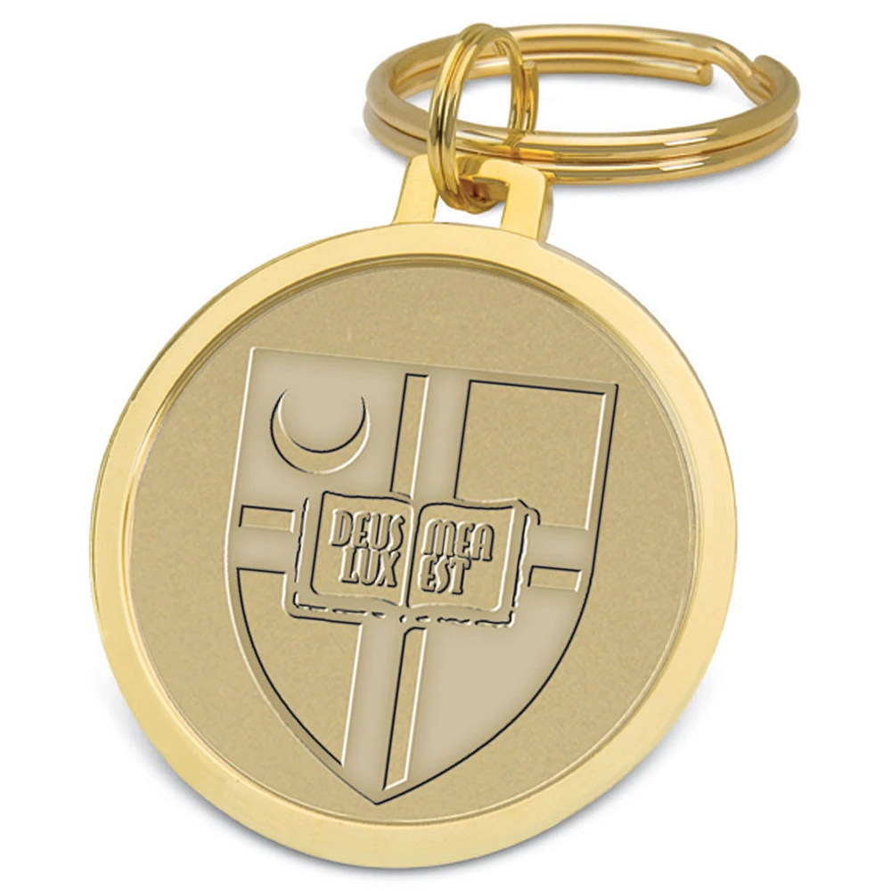 Gold Catholic University Cardinals Team Logo Split-Wire Key Ring