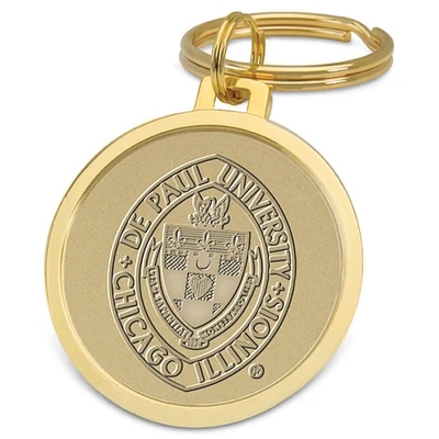 Gold DePaul Blue Demons Team Logo Split-Wire Key Ring