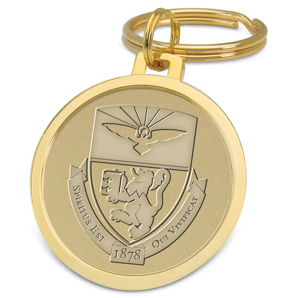 Gold Duquesne Dukes Team Logo Split-Wire Key Ring