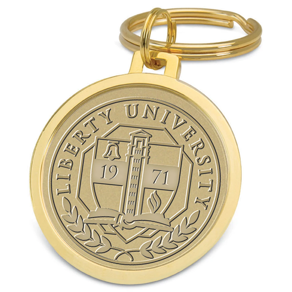 Gold Liberty Flames Team Logo Split-Wire Key Ring