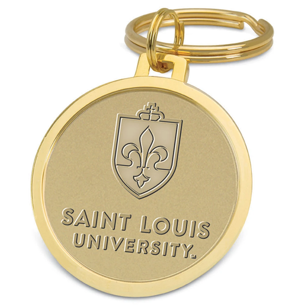 Gold Saint Louis Billikens Team Logo Split-Wire Key Ring