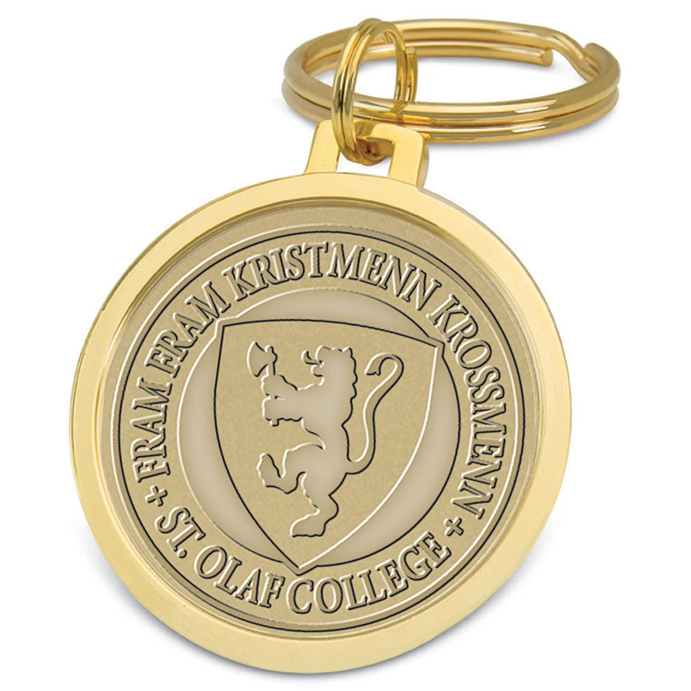 Gold St. Olaf Oles Team Logo Split-Wire Key Ring