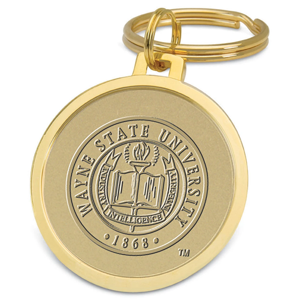 Gold Wayne State Warriors Team Logo Split-Wire Key Ring