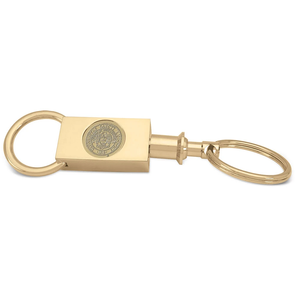 Gold Saint Louis Billikens Logo Two-Section Key Ring