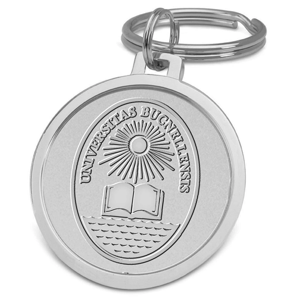 Silver Bucknell Bison Team Logo Split-Wire Key Ring