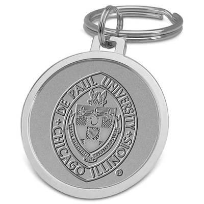 Silver DePaul Blue Demons Team Logo Split-Wire Key Ring