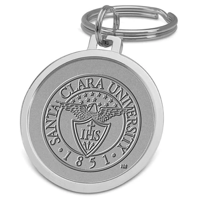 Silver Santa Clara Broncos Team Logo Split-Wire Key Ring