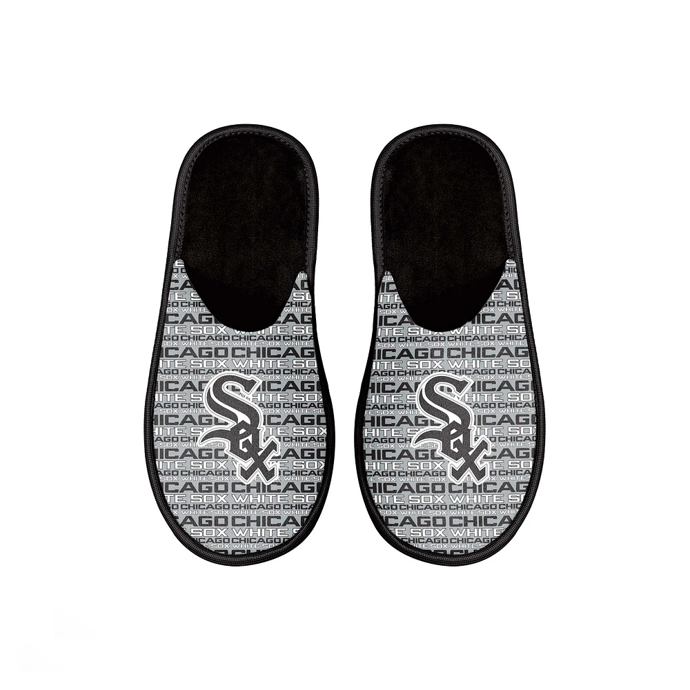 Youth FOCO Chicago White Sox Scuff Wordmark Slide Slippers