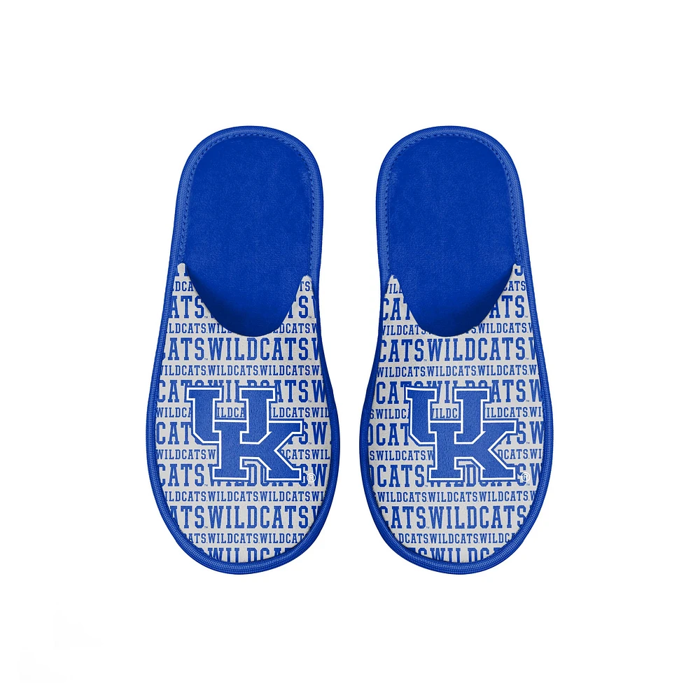 Youth FOCO Kentucky Wildcats Scuff Wordmark Slide Slippers