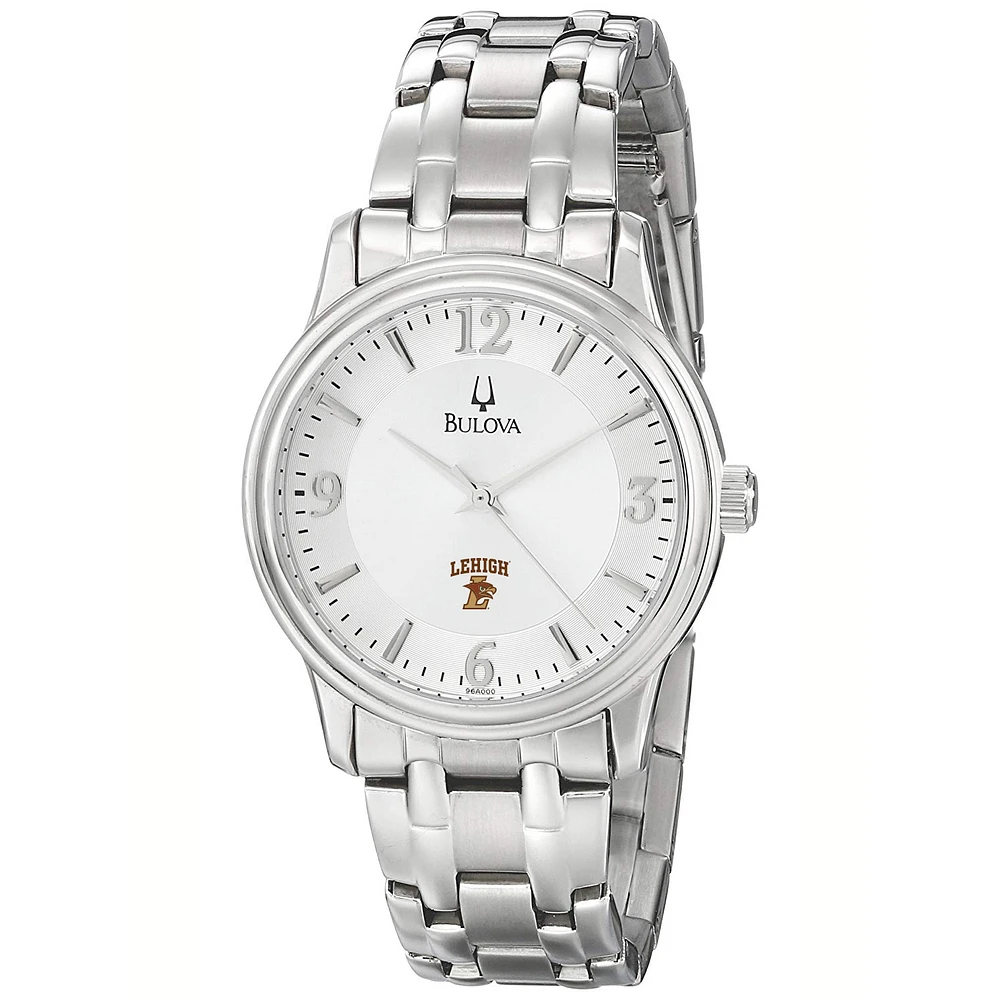 Men's Bulova Silver Lehigh Mountain Hawks