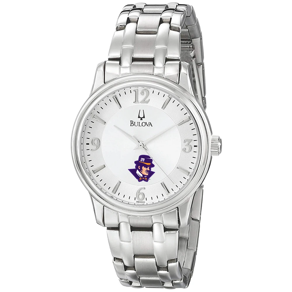 Men's Bulova Silver Evansville Purple Aces