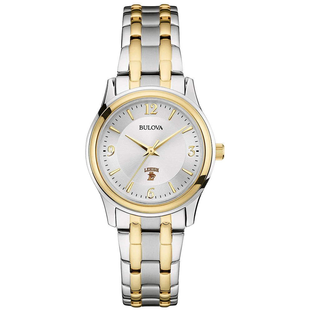 Women's Bulova Silver Lehigh Mountain Hawks Classic Two-Tone Round Watch
