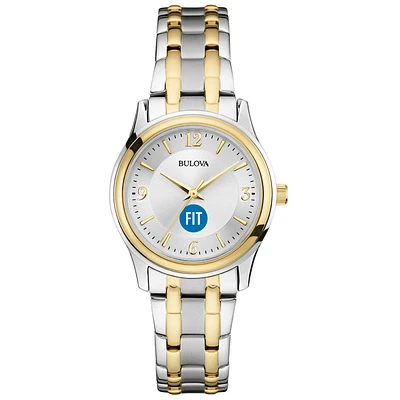 Women's Bulova Silver SUNY Fashion Institute of Technology Tigers Classic Two-Tone Round Watch