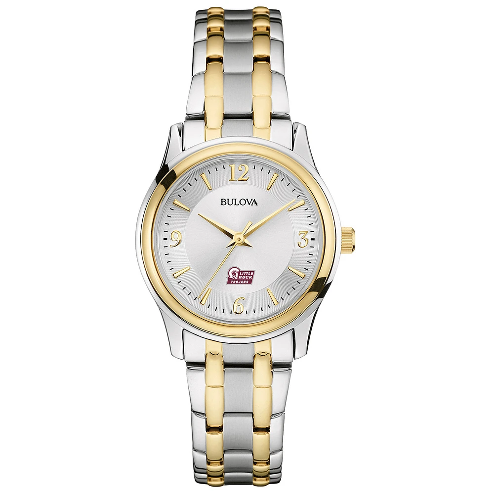 Women's Bulova Silver Arkansas Little Rock Trojans Classic Two-Tone Round Watch