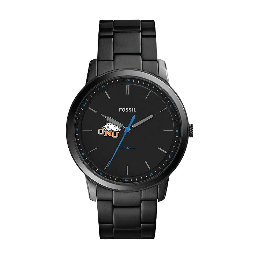 Fossil Black Ohio Northern Polar Bears The Minimalist Slim Stainless Steel Watch