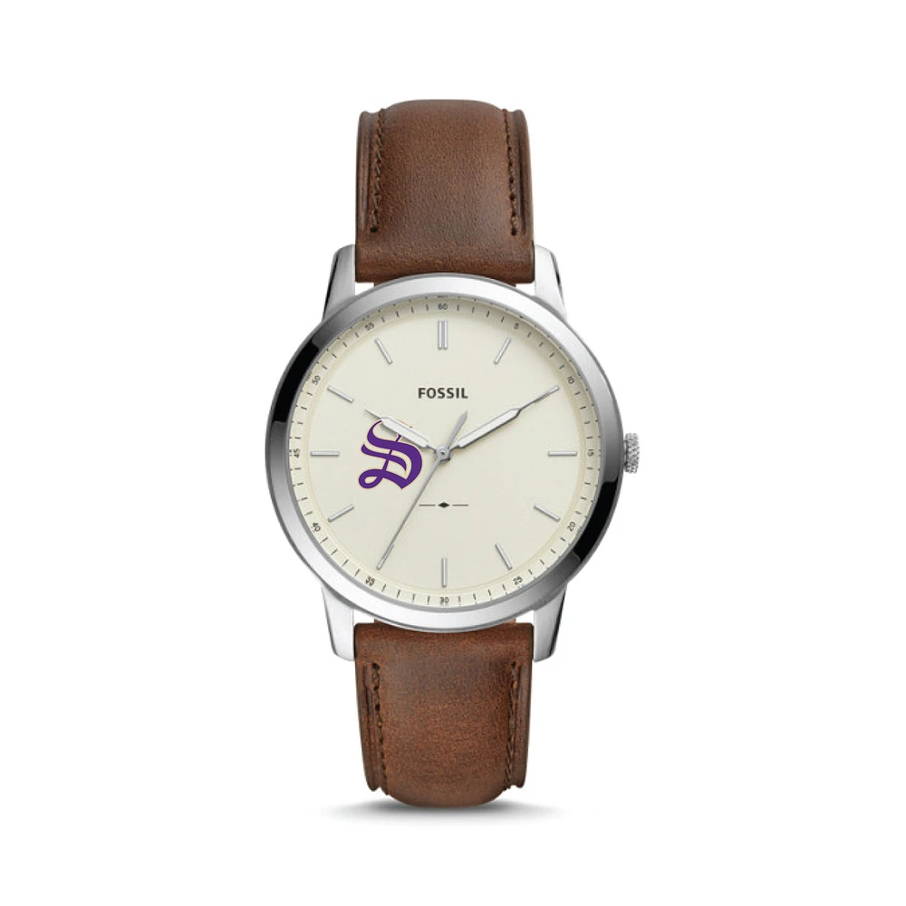 Fossil Silver University of the South Tigers The Minimalist Brown Leather Watch