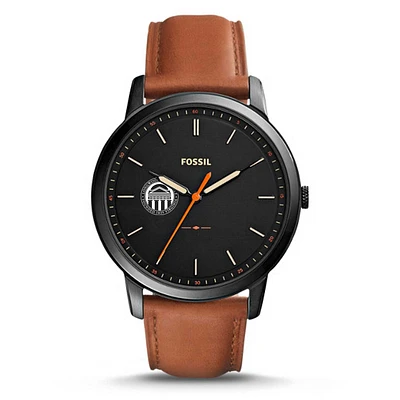 Fossil Black Longwood Lancers The Minimalist Slim Light Brown Leather Watch