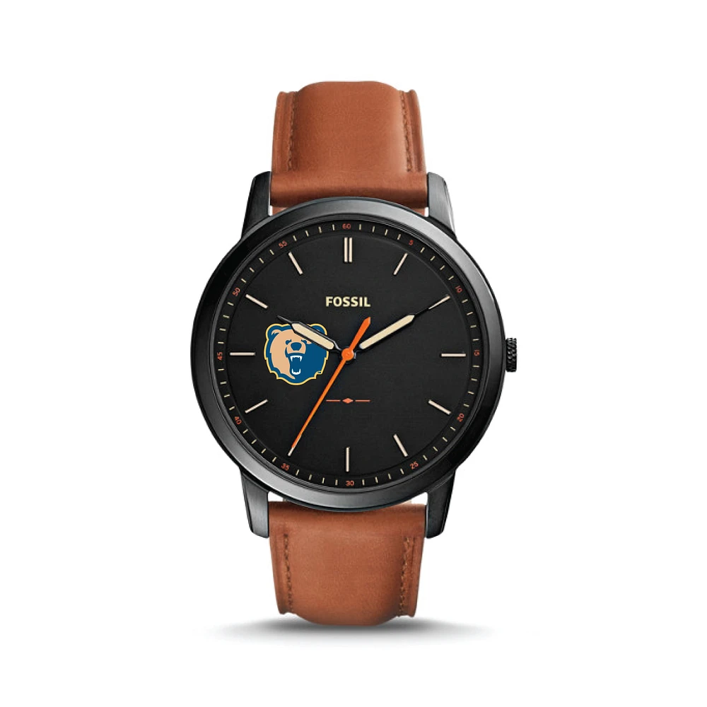 Fossil Black Morgan State Bears The Minimalist Slim Light Brown Leather Watch