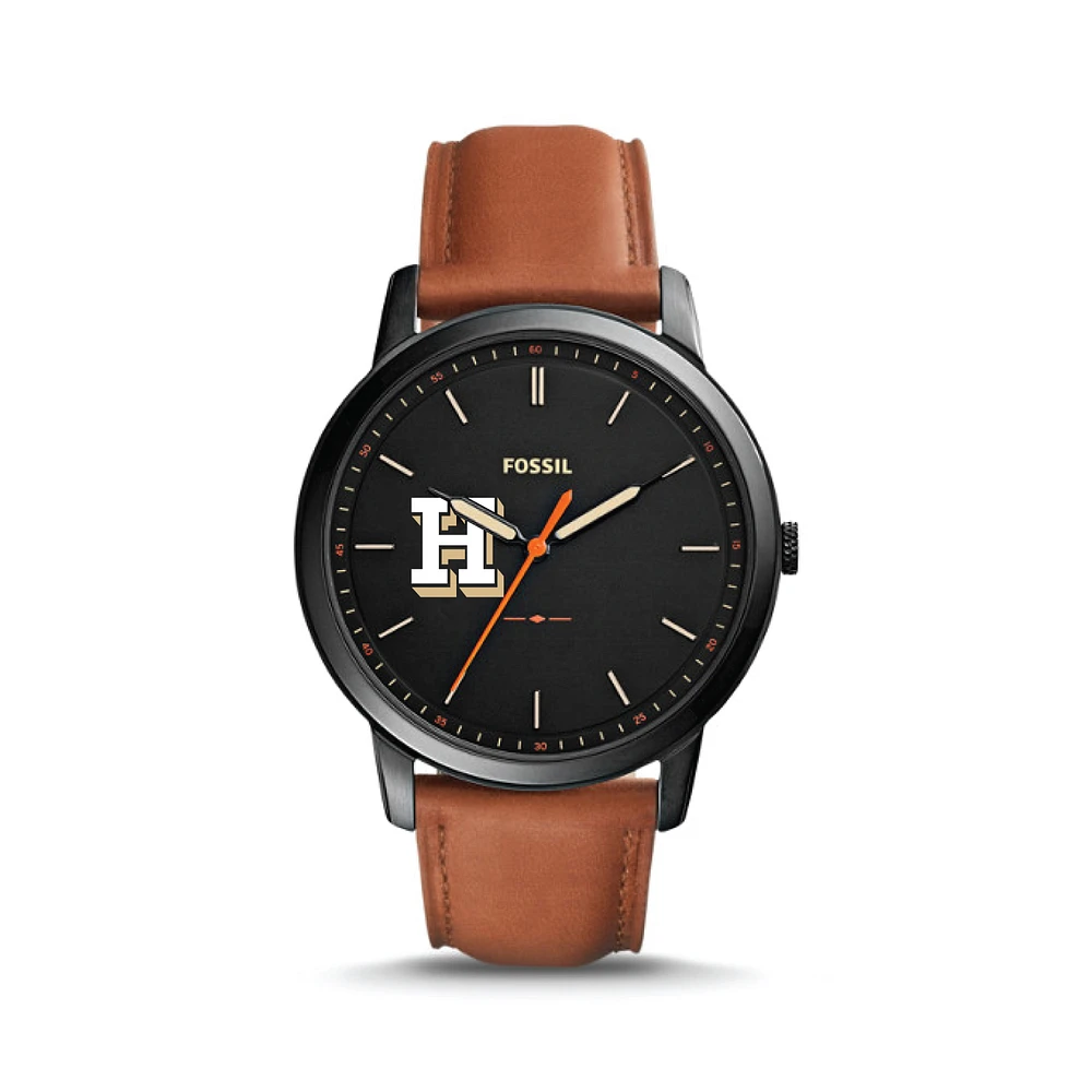 Fossil Black Hamilton Continentals The Minimalist Slim Light Brown Leather Watch
