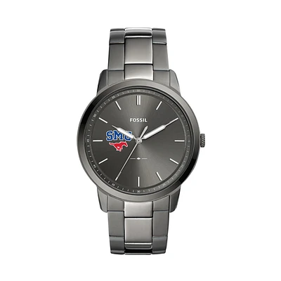Fossil SMU Mustangs The Minimalist Three-Hand Smoke Watch