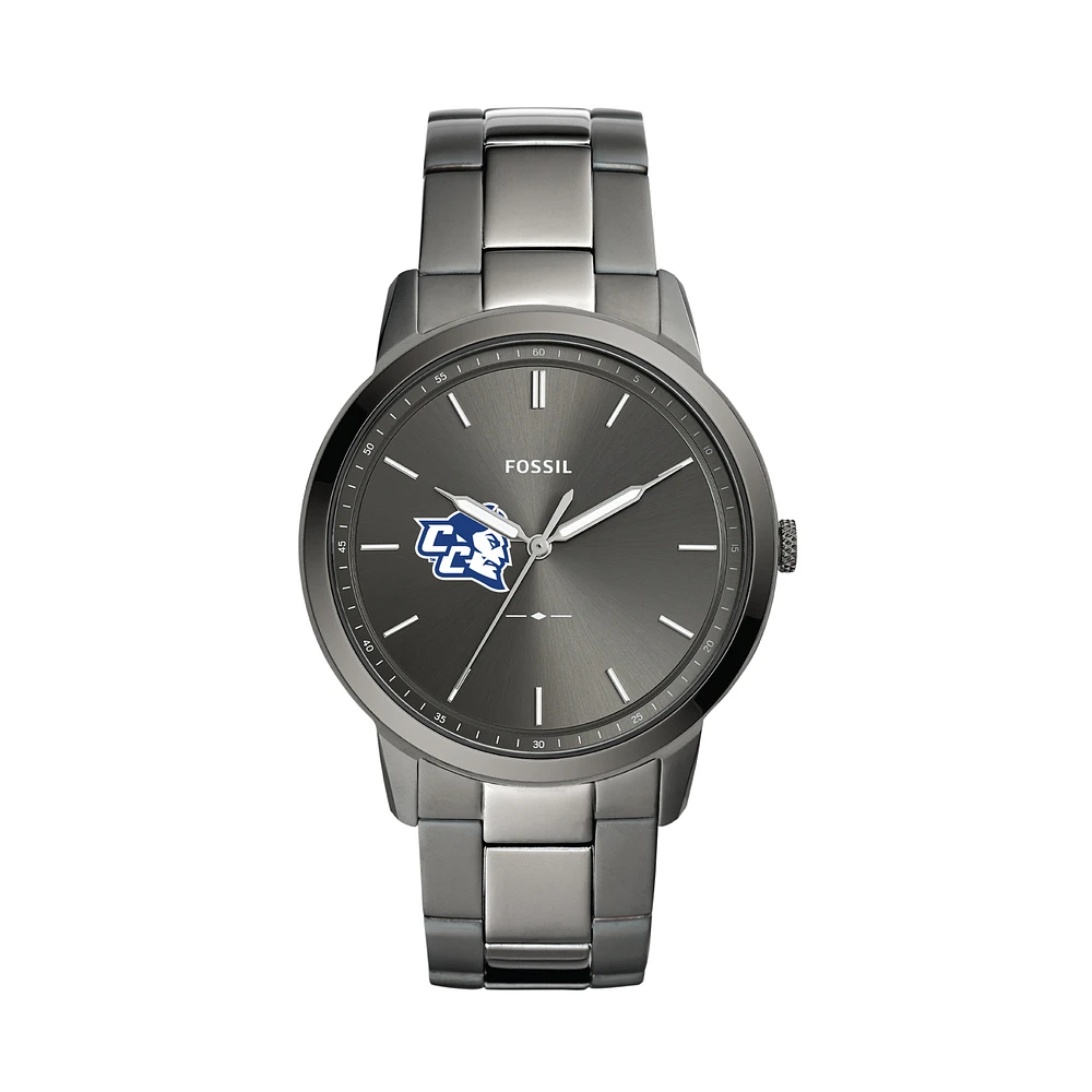 Fossil Central Connecticut State Blue Devils The Minimalist Three-Hand Smoke Watch