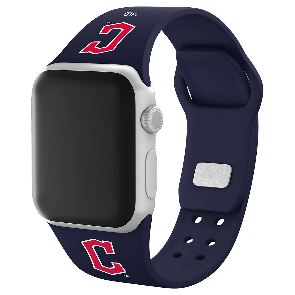 Cleveland Guardians 42/44/45mm Logo Silicone Apple Watch Band