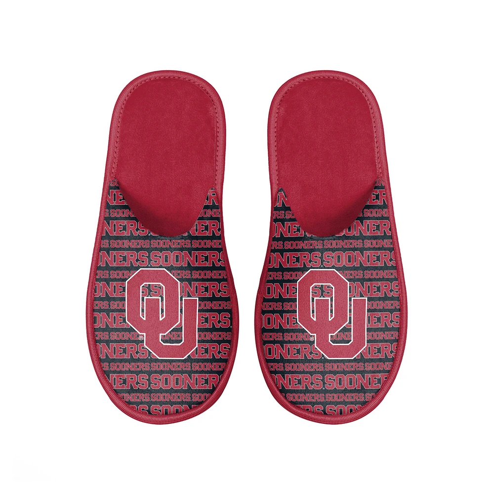 Men's FOCO Oklahoma Sooners Scuff Logo Slide Slippers