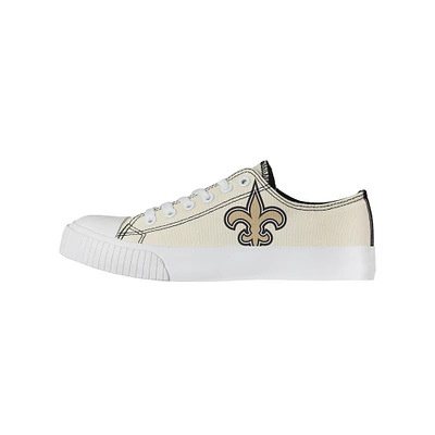 Women's FOCO Cream New Orleans Saints Low Top Canvas Shoes