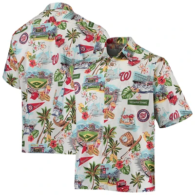 Men's Reyn Spooner White Washington Nationals Scenic Button-Up Shirt