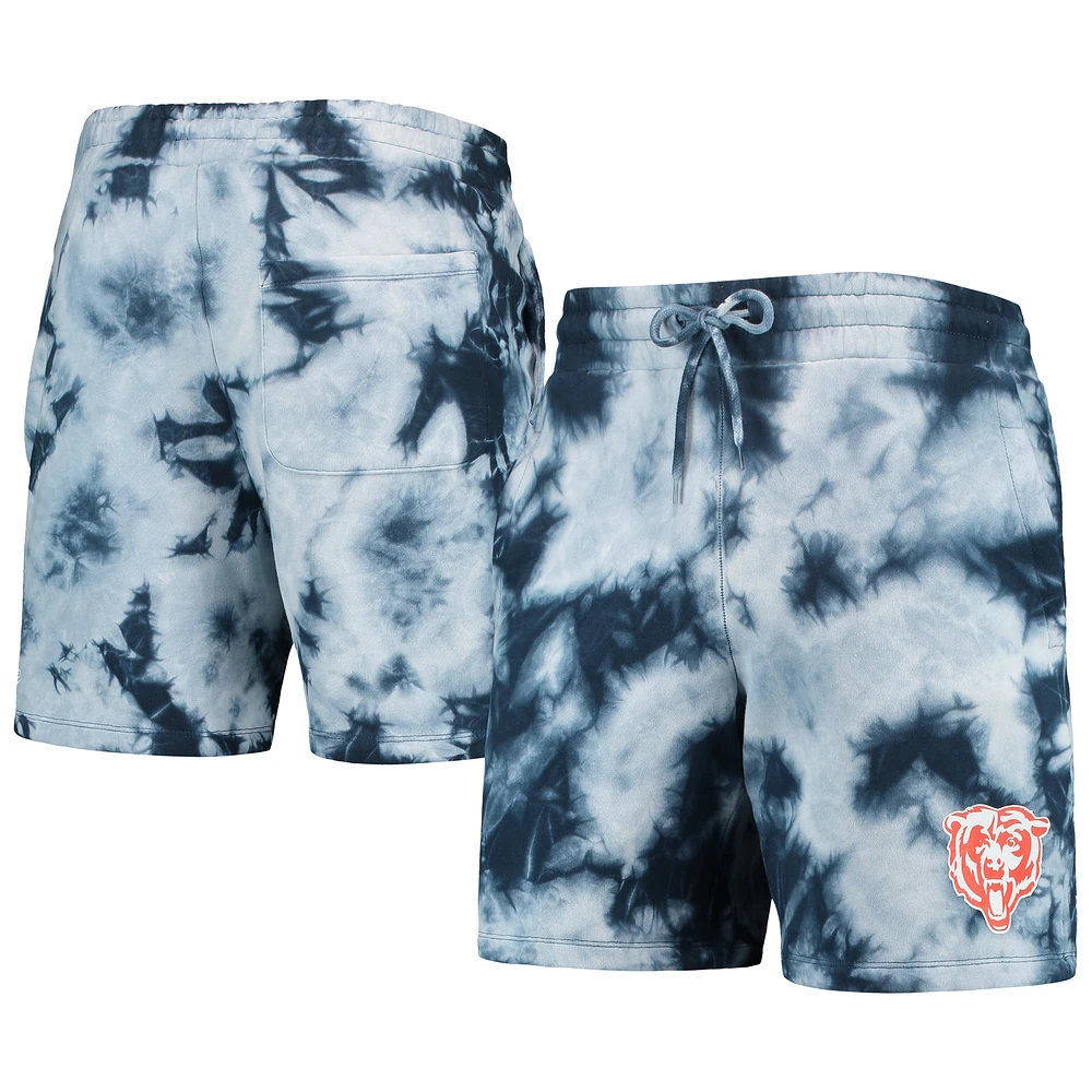 Men's New Era Navy Chicago Bears Tie-Dye Shorts
