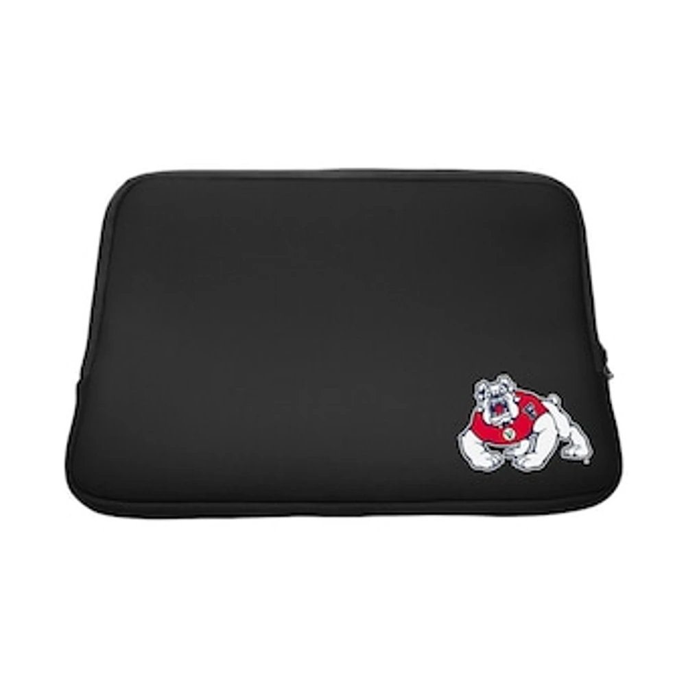 Black Fresno State Bulldogs Soft Sleeve Laptop Case