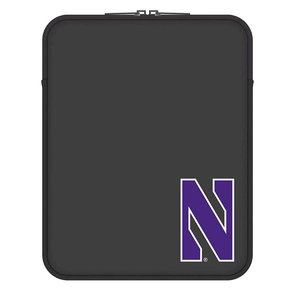 Black Northwestern Wildcats Vertical Soft Sleeve Laptop Case