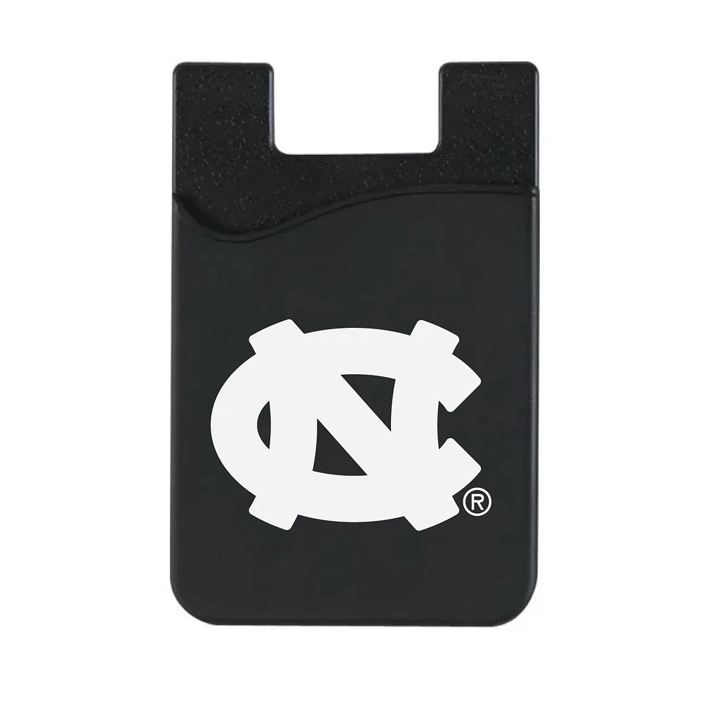 Black North Carolina Tar Heels Top Loading Faux Leather Phone Wallet Sleeve