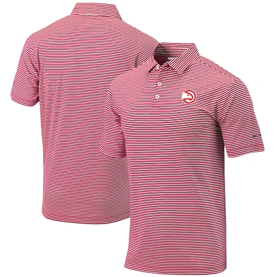 Men's Columbia Red Atlanta Hawks Golf Club Invite Omni-Wick Polo