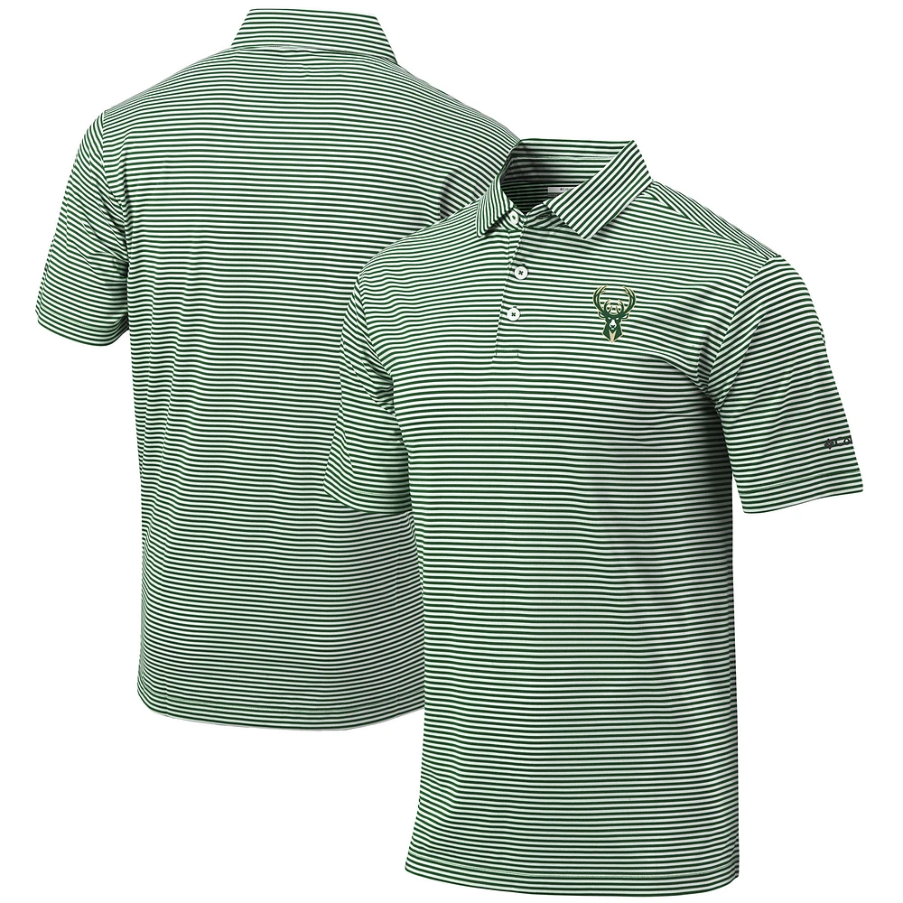 Men's Columbia Green Milwaukee Bucks Golf Club Invite Omni-Wick Polo