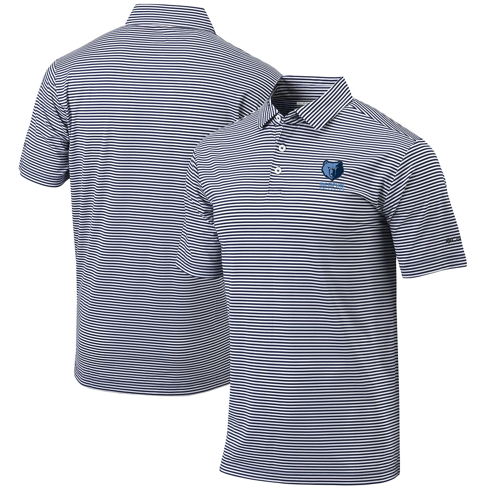 Men's Columbia Navy Memphis Grizzlies Golf Club Invite Omni-Wick Polo