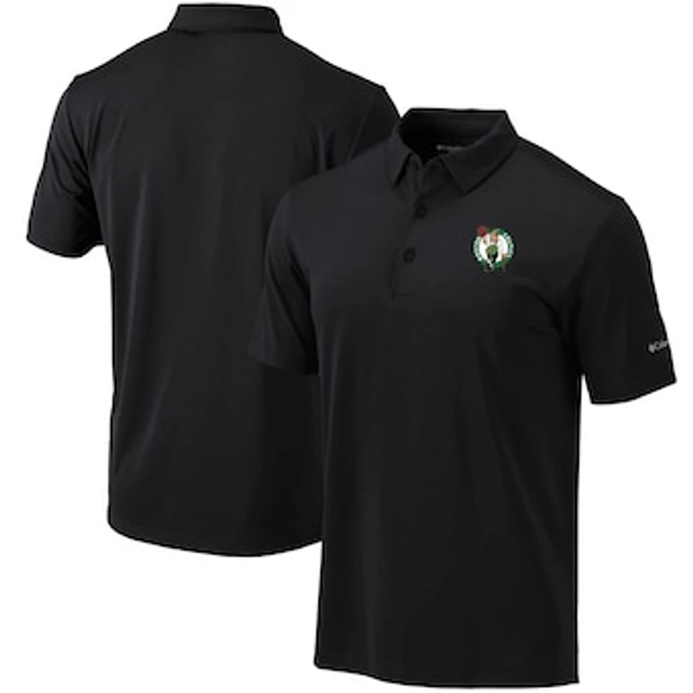 Men's Columbia Black Boston Celtics Omni-Wick Drive Polo