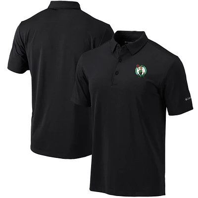 Men's Columbia Black Boston Celtics Omni-Wick Drive Polo