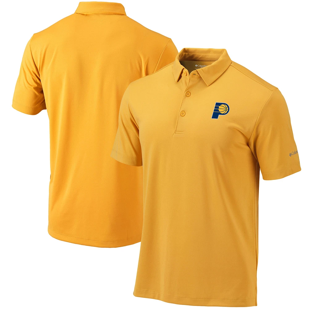 Men's Columbia Gold Indiana Pacers Omni-Wick Drive Polo